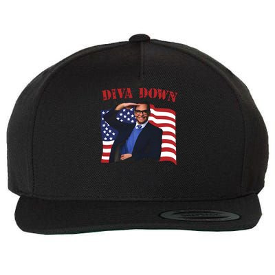 Diva Down We Salute You George Santos Wool Snapback Cap