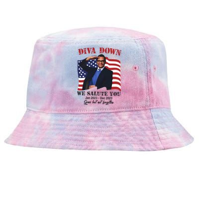 Diva Down We Salute You George Santos Tie-Dyed Bucket Hat