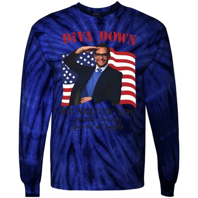 Diva Down We Salute You George Santos Tie-Dye Long Sleeve Shirt