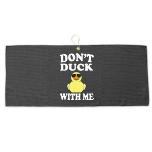 Don't Duck With Me Funny Rubber Duck Ducks Gift Large Microfiber Waffle Golf Towel