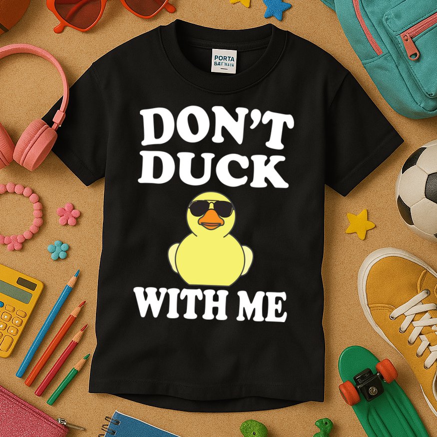 Don't Duck With Me Funny Rubber Duck Ducks Gift Kids T-Shirt