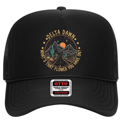 Delta Dawn WhatS That Flower You Have On Western Road Trucker Hat