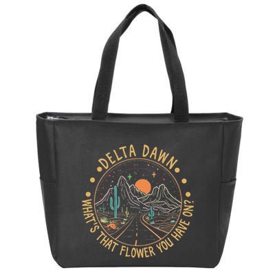 Delta Dawn WhatS That Flower You Have On Western Road Zip Tote Bag