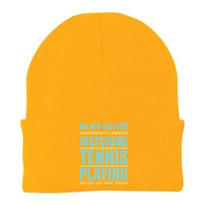 Don't Disturb While Watching Tennis Playing Knit Cap Winter Beanie