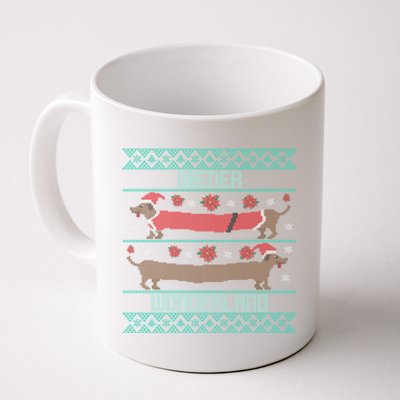 Dachshund Dog Wiener Wonderland Ugly Christmas Sweater Funny Meaningful Gift Coffee Mug