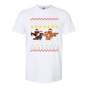 Dachshund Dogs With Noel Costume Dancing Through The Snow Gift Softstyle CVC T-Shirt