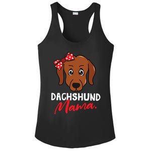 Dachshund Doxie Weenie Mom Mama Dog Lover Gift Meaningful Gift Ladies PosiCharge Competitor Racerback Tank