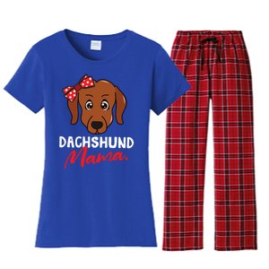 Dachshund Doxie Weenie Mom Mama Dog Lover Gift Meaningful Gift Women's Flannel Pajama Set