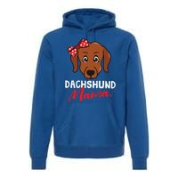 Dachshund Doxie Weenie Mom Mama Dog Lover Gift Meaningful Gift Premium Hoodie