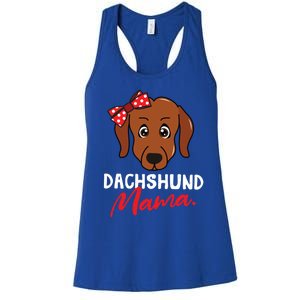 Dachshund Doxie Weenie Mom Mama Dog Lover Gift Meaningful Gift Women's Racerback Tank