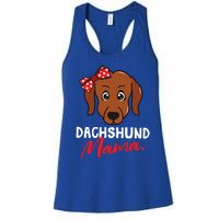 Dachshund Doxie Weenie Mom Mama Dog Lover Gift Meaningful Gift Women's Racerback Tank