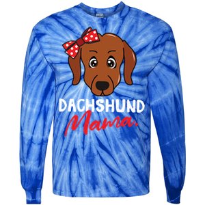 Dachshund Doxie Weenie Mom Mama Dog Lover Gift Meaningful Gift Tie-Dye Long Sleeve Shirt