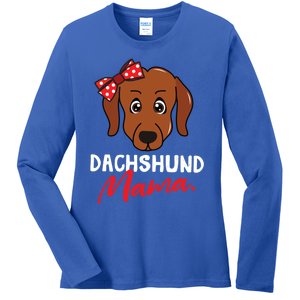 Dachshund Doxie Weenie Mom Mama Dog Lover Gift Meaningful Gift Ladies Long Sleeve Shirt