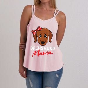 Dachshund Doxie Weenie Mom Mama Dog Lover Gift Meaningful Gift Women's Strappy Tank