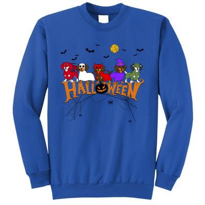 Dachshund Dog Witch Mummy Pumpkin Halloween Spooky Season Funny Gift Sweatshirt