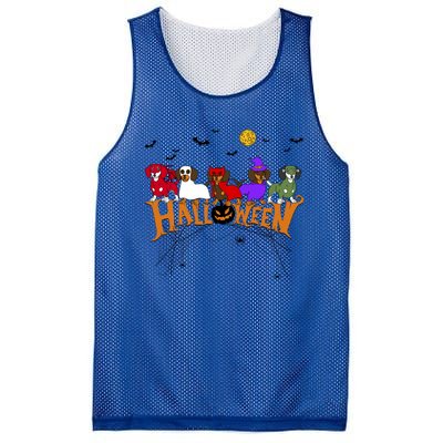 Dachshund Dog Witch Mummy Pumpkin Halloween Spooky Season Funny Gift Mesh Reversible Basketball Jersey Tank