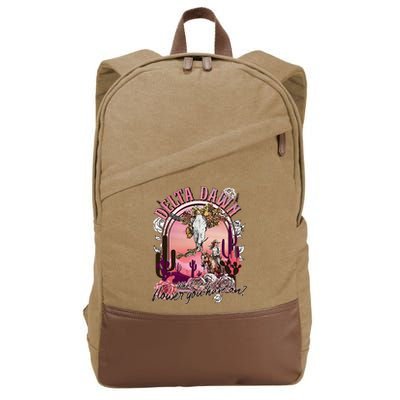 Delta Dawn WhatS That Flower You Have On Western Country Cotton Canvas Backpack
