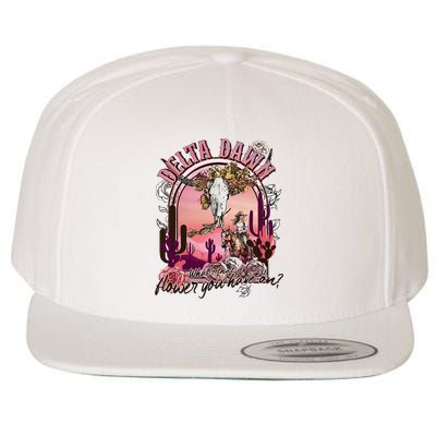 Delta Dawn WhatS That Flower You Have On Western Country Wool Snapback Cap