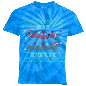 Dachshund Dog Wiener Wonderland Ugly Christmas Sweater Funny Meaningful Gift Kids Tie-Dye T-Shirt