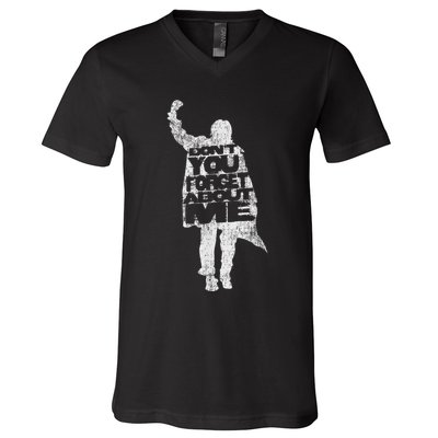 Designer Dont You Forget About Me 80s Movie V-Neck T-Shirt