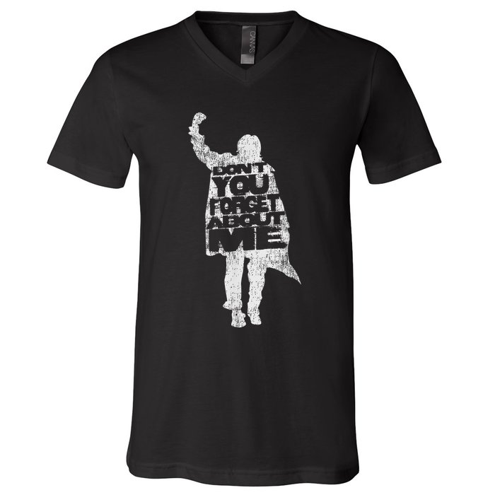 Designer Dont You Forget About Me 80s Movie V-Neck T-Shirt