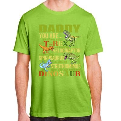 Daddysaurus Daddy You Are As Strong As T Rex Funny Dinosaur Gift Adult ChromaSoft Performance T-Shirt