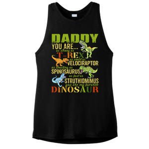 Daddysaurus Daddy You Are As Strong As T Rex Funny Dinosaur Gift Ladies PosiCharge Tri-Blend Wicking Tank