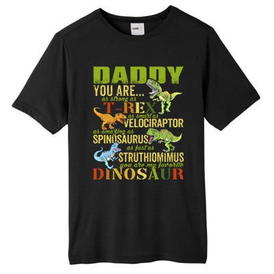 Daddysaurus Daddy You Are As Strong As T Rex Funny Dinosaur Gift Tall Fusion ChromaSoft Performance T-Shirt