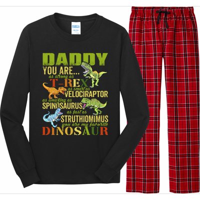 Daddysaurus Daddy You Are As Strong As T Rex Funny Dinosaur Gift Long Sleeve Pajama Set