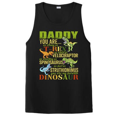 Daddysaurus Daddy You Are As Strong As T Rex Funny Dinosaur Gift PosiCharge Competitor Tank