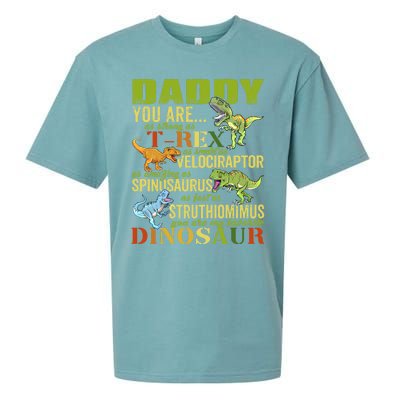 Daddysaurus Daddy You Are As Strong As T Rex Funny Dinosaur Gift Sueded Cloud Jersey T-Shirt