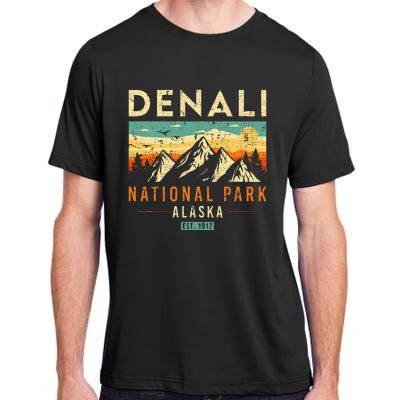 Denali Est. 1917 Vintage Retro Alaska National Park Adult ChromaSoft Performance T-Shirt