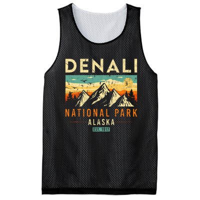 Denali Est. 1917 Vintage Retro Alaska National Park Mesh Reversible Basketball Jersey Tank