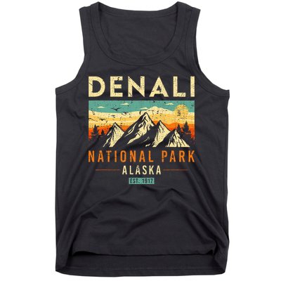 Denali Est. 1917 Vintage Retro Alaska National Park Tank Top