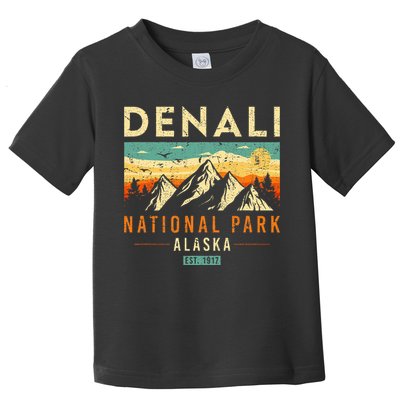 Denali Est. 1917 Vintage Retro Alaska National Park Toddler T-Shirt