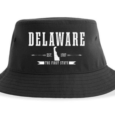 Delaware Est. 1787 The First State Pride State Map Sustainable Bucket Hat