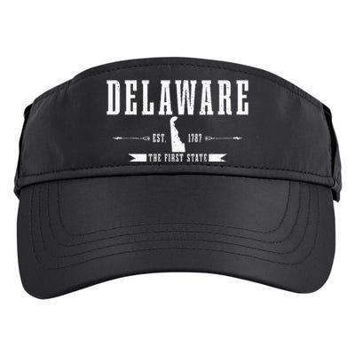 Delaware Est. 1787 The First State Pride State Map Adult Drive Performance Visor