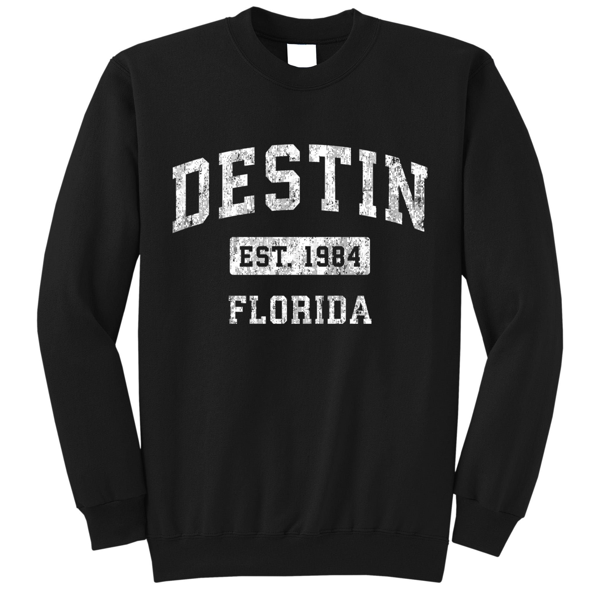 Destin Est 1984 Florida Fl Vintage Established Sports Design Tall Sweatshirt