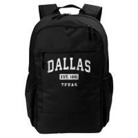 Dallas Est 1841 Texas Tx Vintage Sports Established Design Daily Commute Backpack