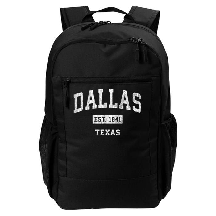 Dallas Est 1841 Texas Tx Vintage Sports Established Design Daily Commute Backpack