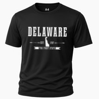Delaware Est. 1787 The First State Pride State Map Vintage Performance Shirt