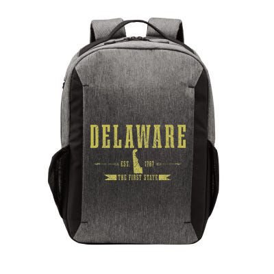 Delaware Est. 1787 The First State Pride State Map Vintage Vector Backpack