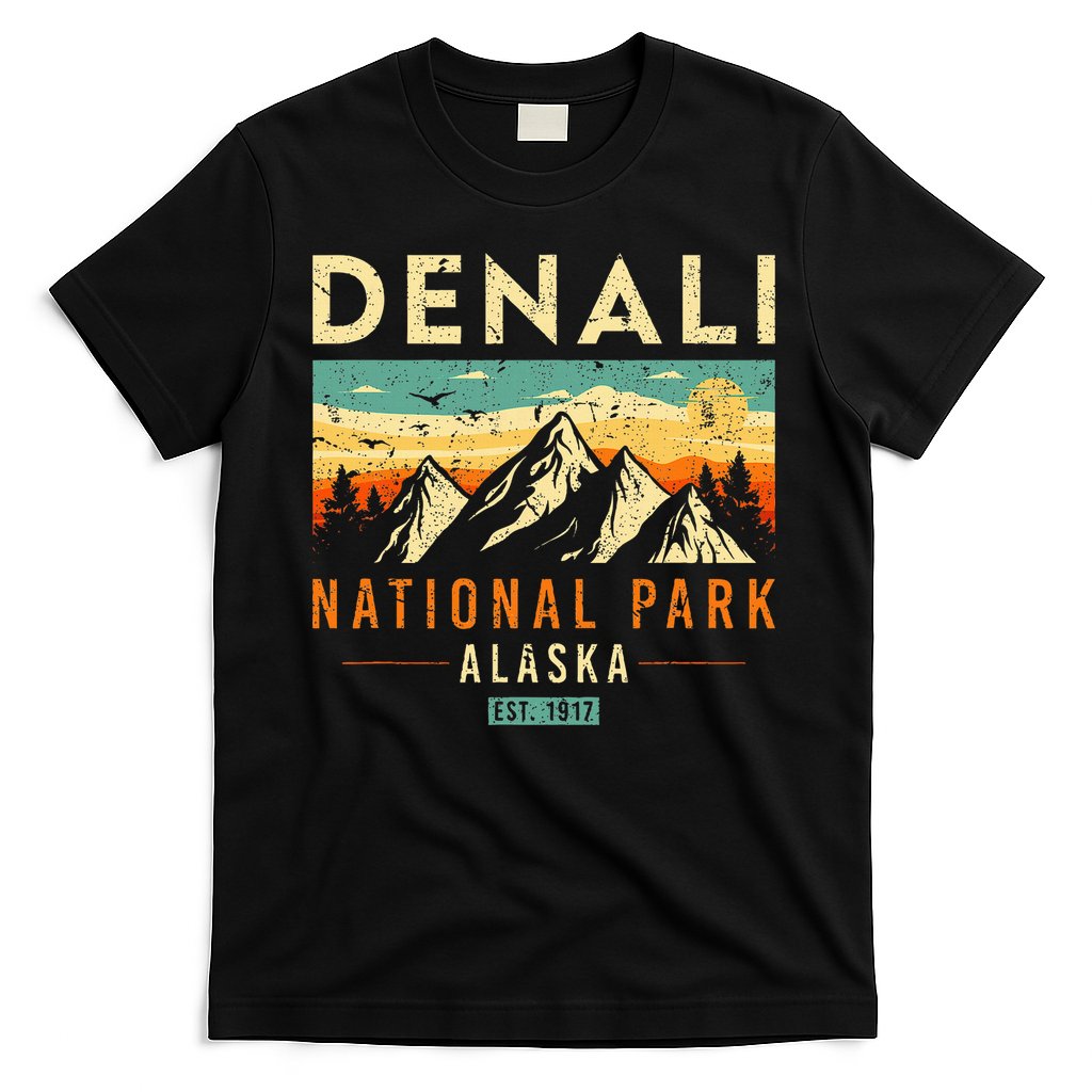 Denali Est. 1917 Vintage Retro Alaska National Park T-Shirt