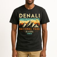 Denali Est. 1917 Vintage Retro Alaska National Park Tall T-Shirt