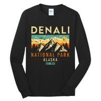 Denali Est. 1917 Vintage Retro Alaska National Park Tall Long Sleeve T-Shirt