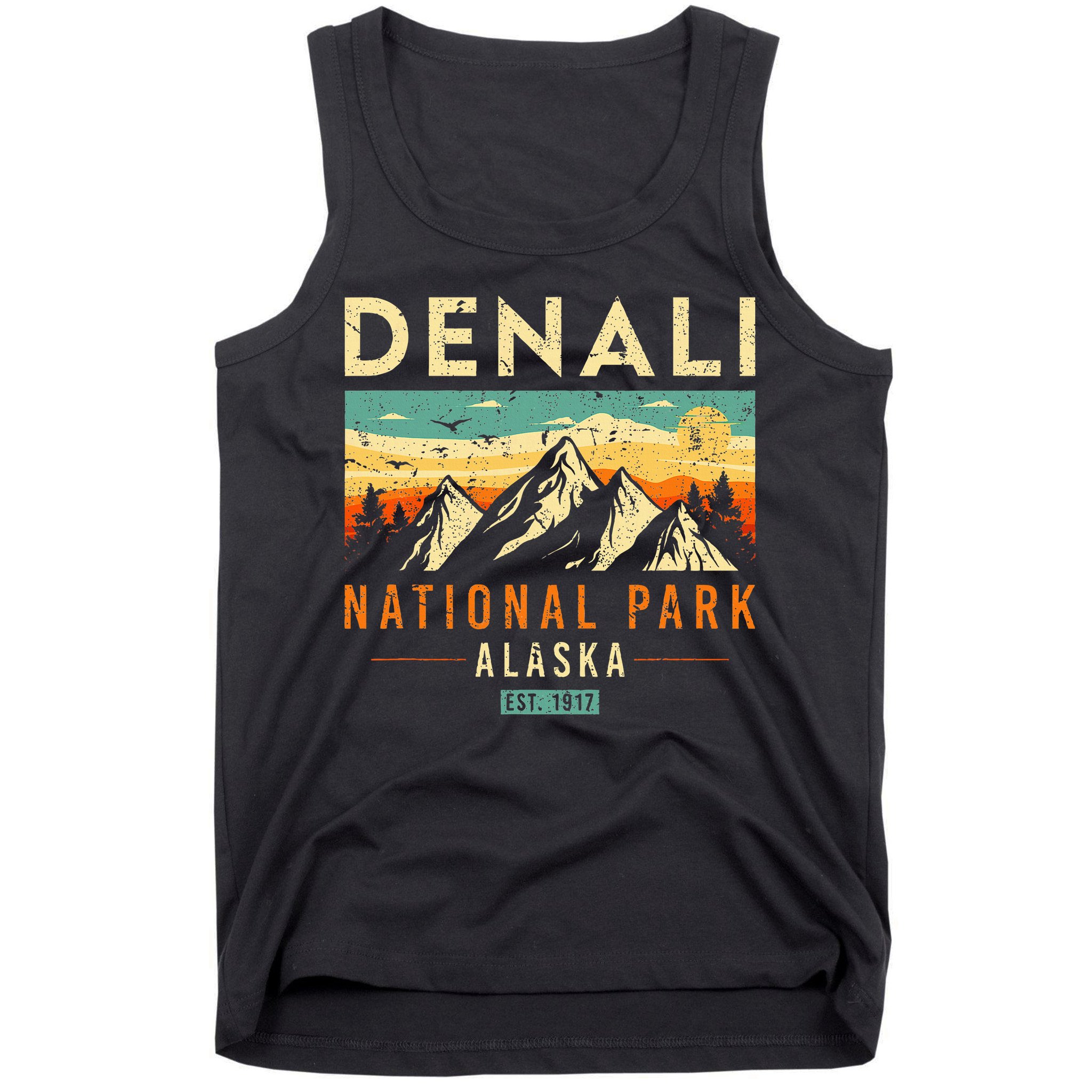 Denali Est. 1917 Vintage Retro Alaska National Park Tank Top
