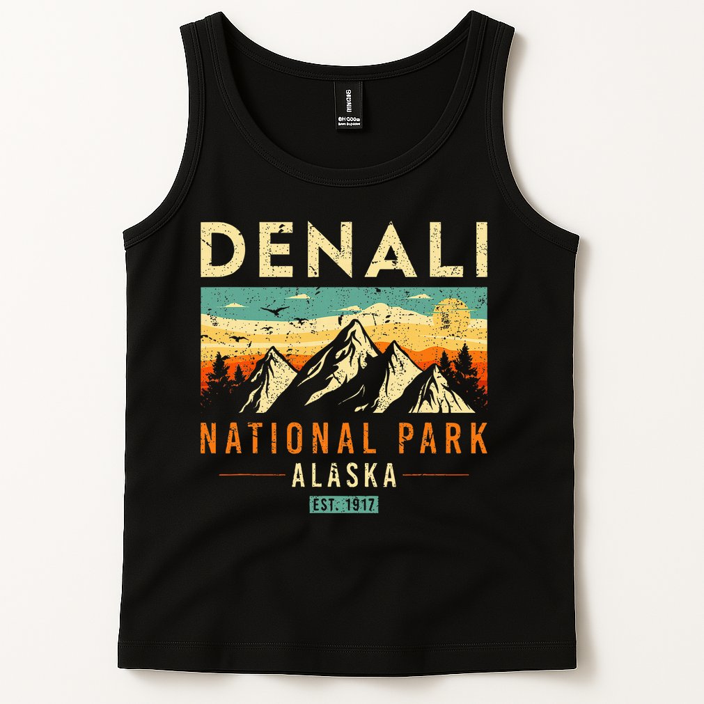 Denali Est. 1917 Vintage Retro Alaska National Park Tank Top