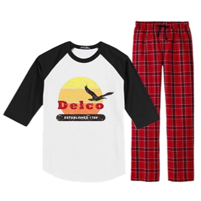 Delco Est. 1789 Goose Distressed Raglan Sleeve Pajama Set