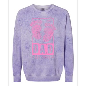 Dad Est 2025 Girl Colorblast Crewneck Sweatshirt