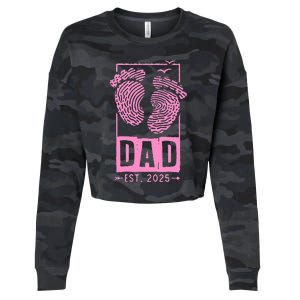 Dad Est 2025 Girl Cropped Pullover Crew